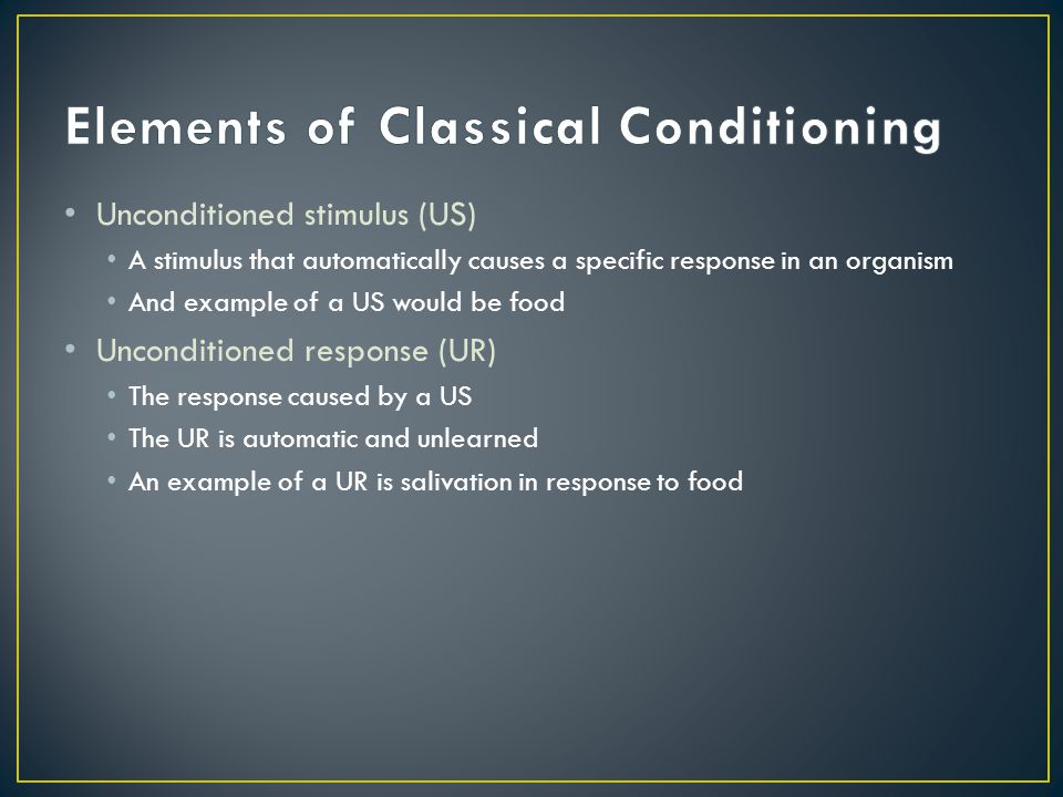 Preparedness in pavlovian conditioning examples